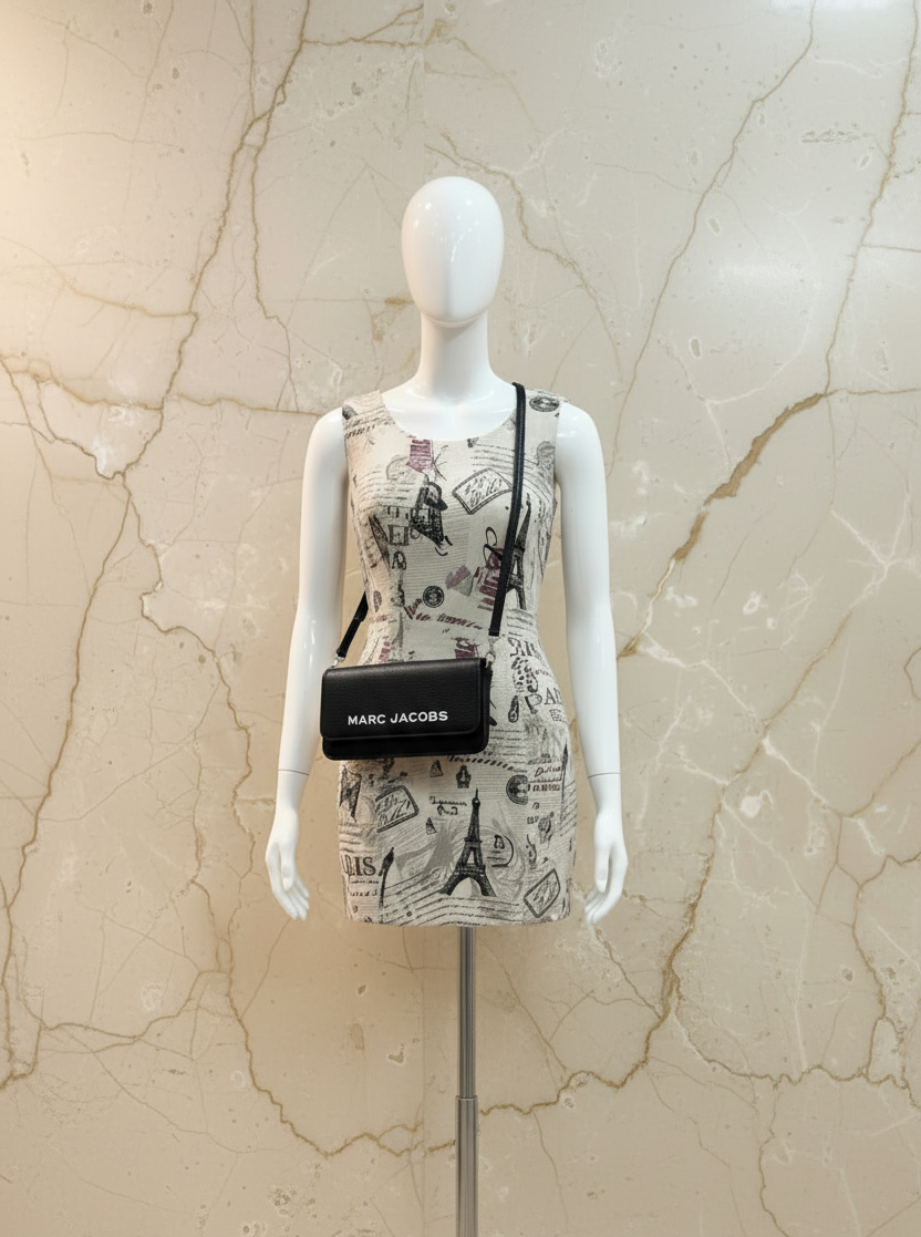 MARC JACOBS 3 IN 1 MINI SHOULDER BAG/CROSSBODY/CLUTCH - BLACK