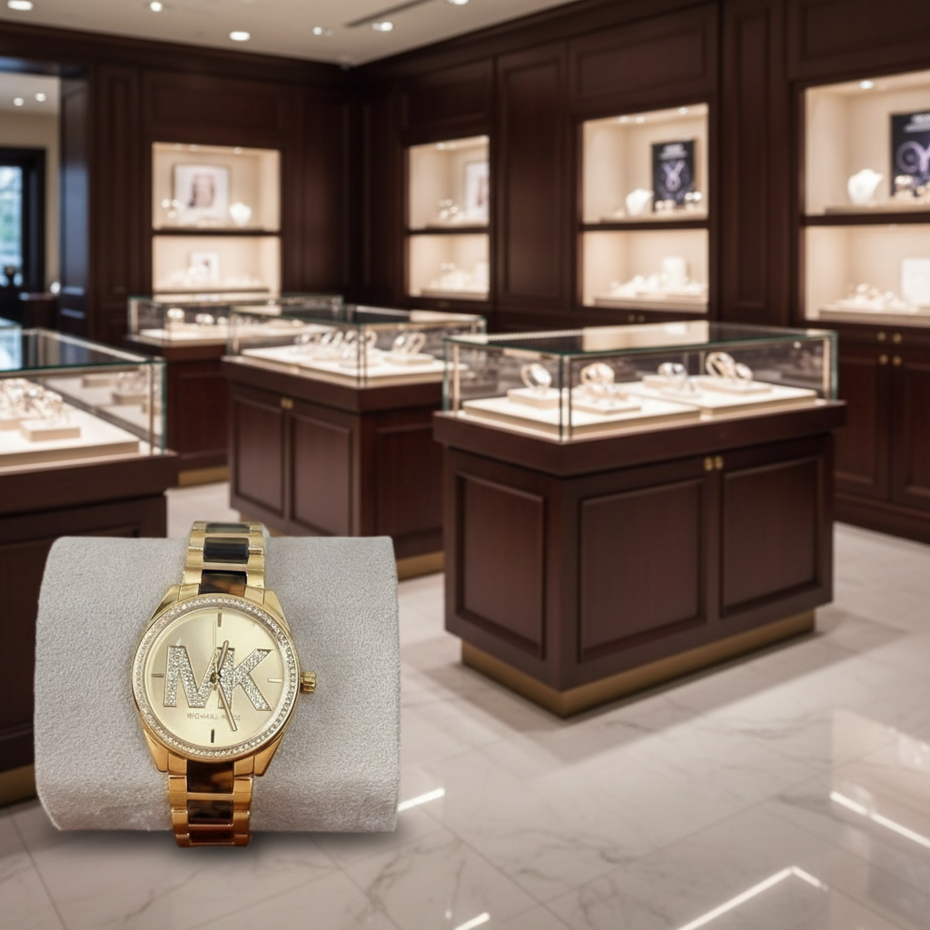 MICHAEL KORS JANELLE WATCH - TRANSLUCENT BROWN - GOLD