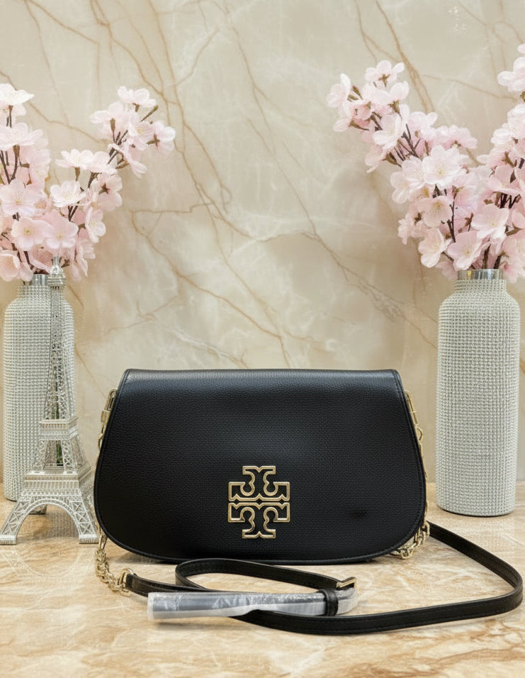 Tory Burch Britten Convertible Clitch Crossbody Chain Flap