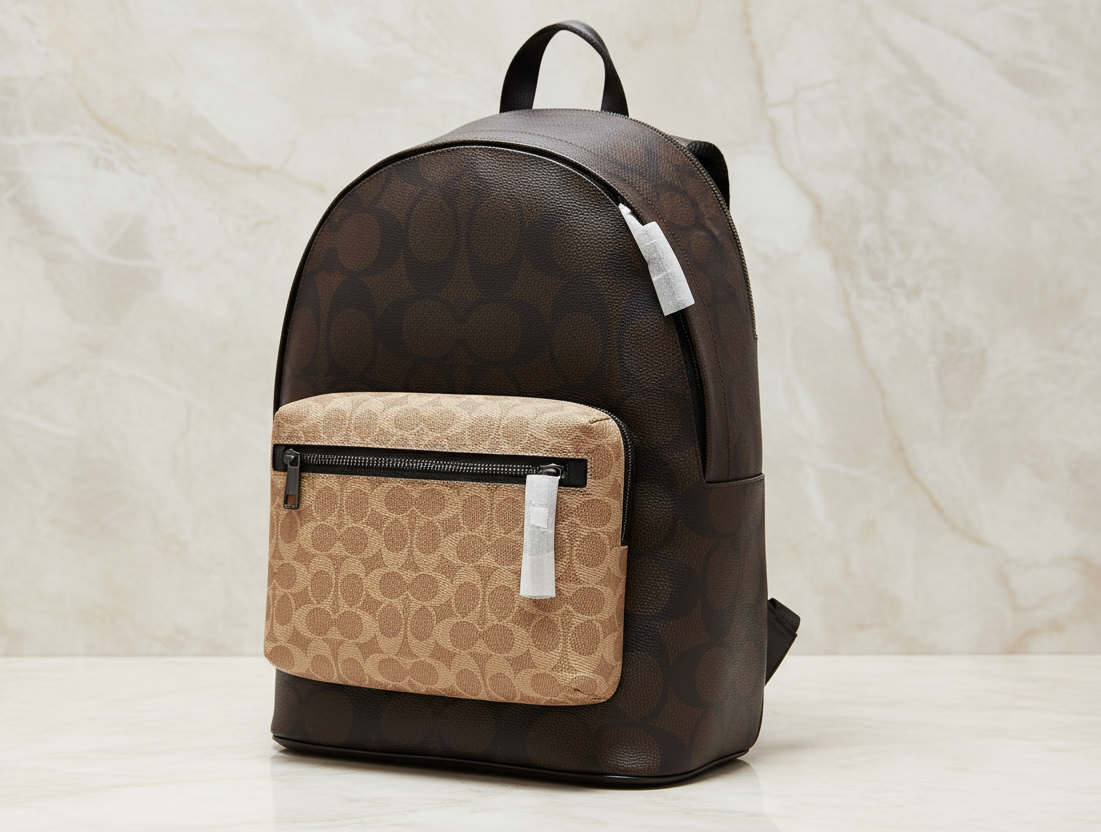 COACH MEN’S WEST BACKPACK IN BLOCKED SIGNATURE CANVAS