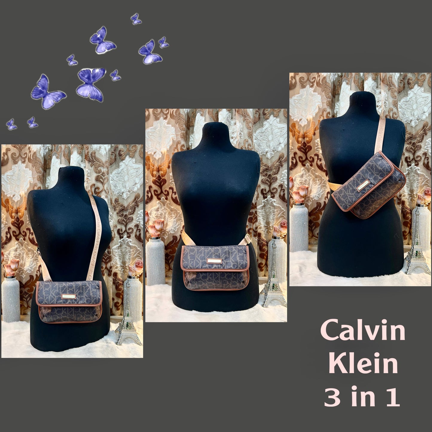 CALVIN KLEIN 3 IN 1 CROSSBODY BAG/CHEST BAG/BELTBAG