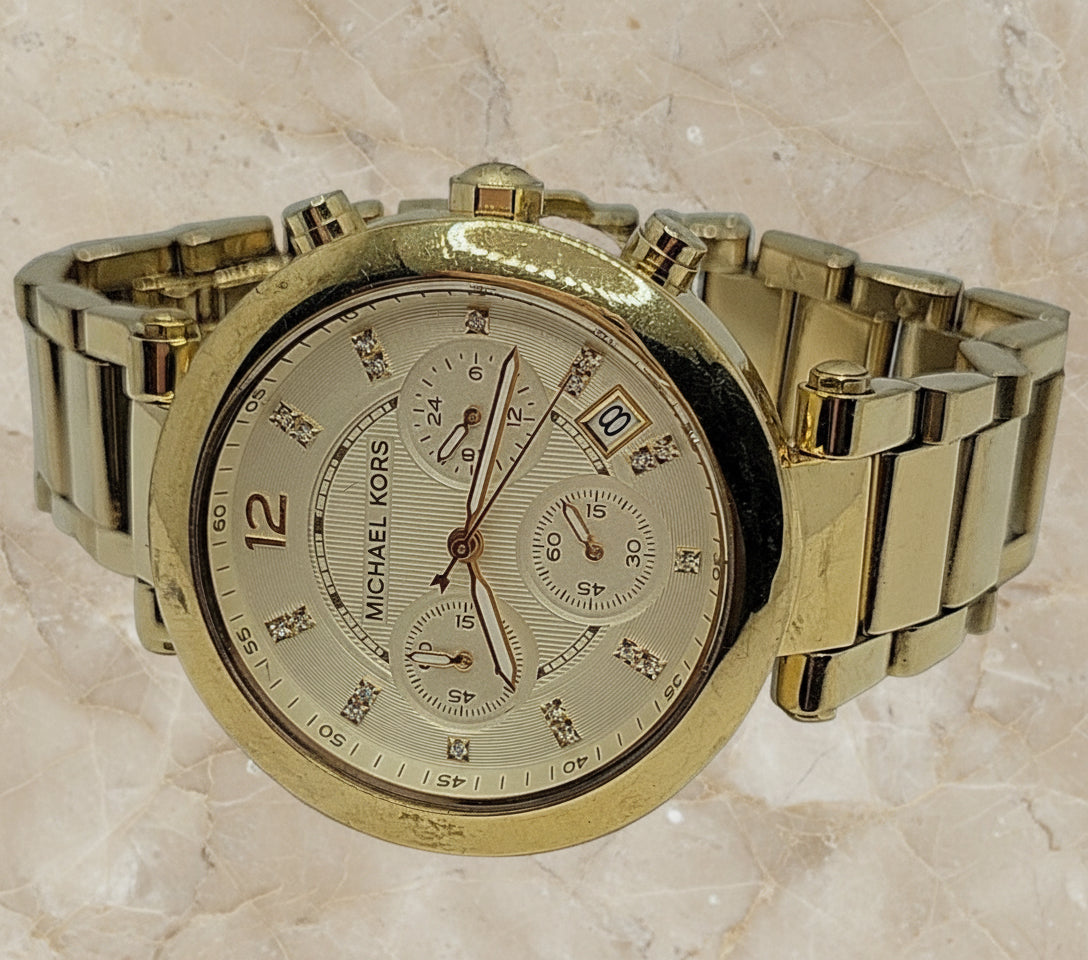 MICHAEL KORS PARKER CHRONOGRAPH WATCH - GOLD TONE