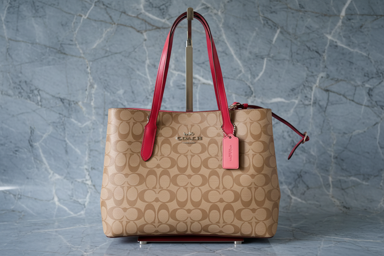 COACH AVENUE CARRYALL IN SIGNATURE BROWN/PINK