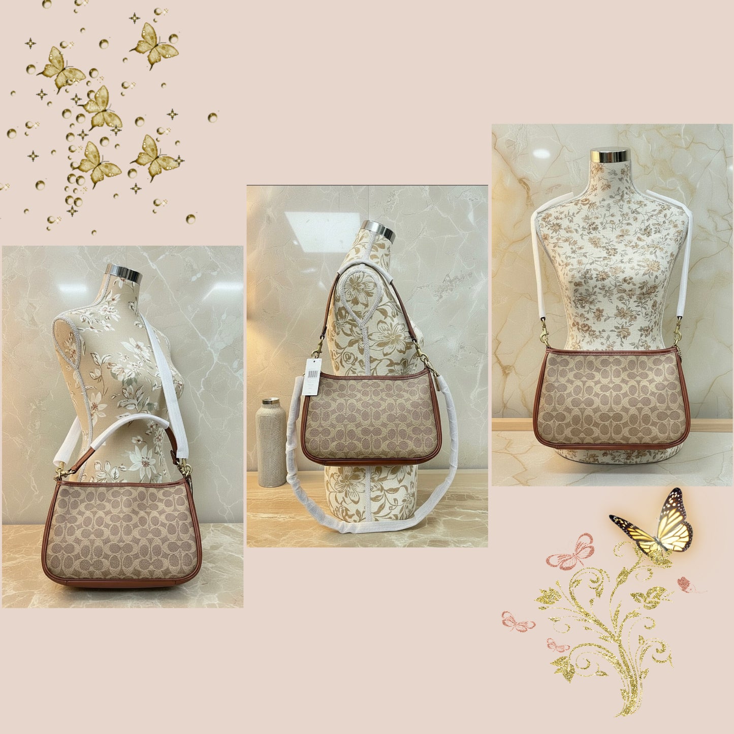 COACH CARY SHOULDER BAG/CROSSBODY BAG IN SIGNATURE CANVAS