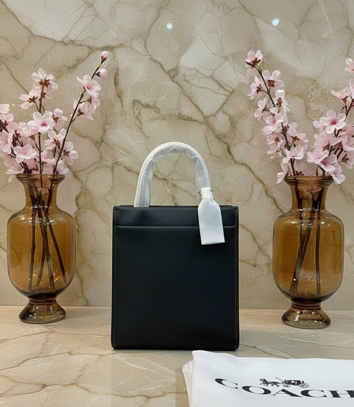COACH CASHIN MINI TOTE - BLACK ( BOUTIQUE STORE )