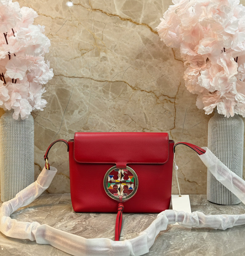 TORY BURCH MILLER STAINED GLASS LEATHER CROSSBODY