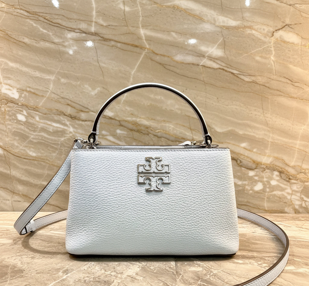 TORY BURCH MICRO BRITTEN SATCHEL - SKY BLUE