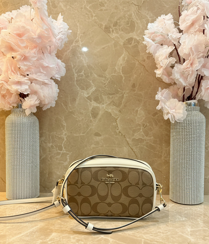 COACH 3 in 1 CONVERTIBLE CROSSBODY/BELTBAG/BODY BAG ( 1 CROSSBODY STRAP ONLY ) IN SIGNATURE KHAKI/IVORY