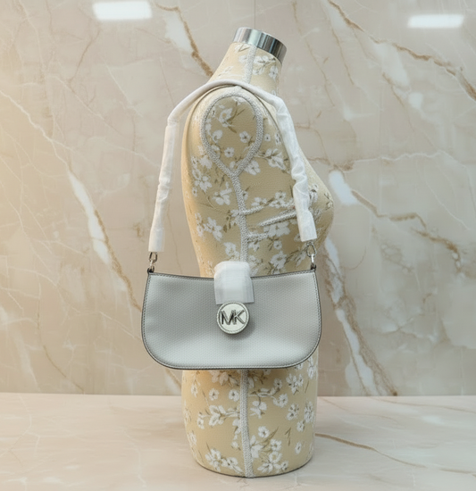 MICHAEL KORS CARMEN POUCHETTE SHOULDER BAG ONLY - PALE GOLD