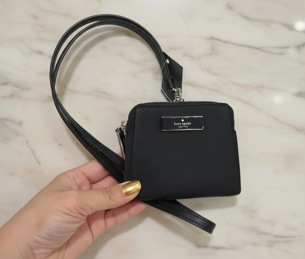 Kate Spade Carter ID Lanyard/Wallet - Black