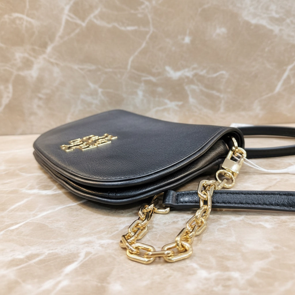 Tory Burch Britten Convertible Clitch Crossbody Chain Flap