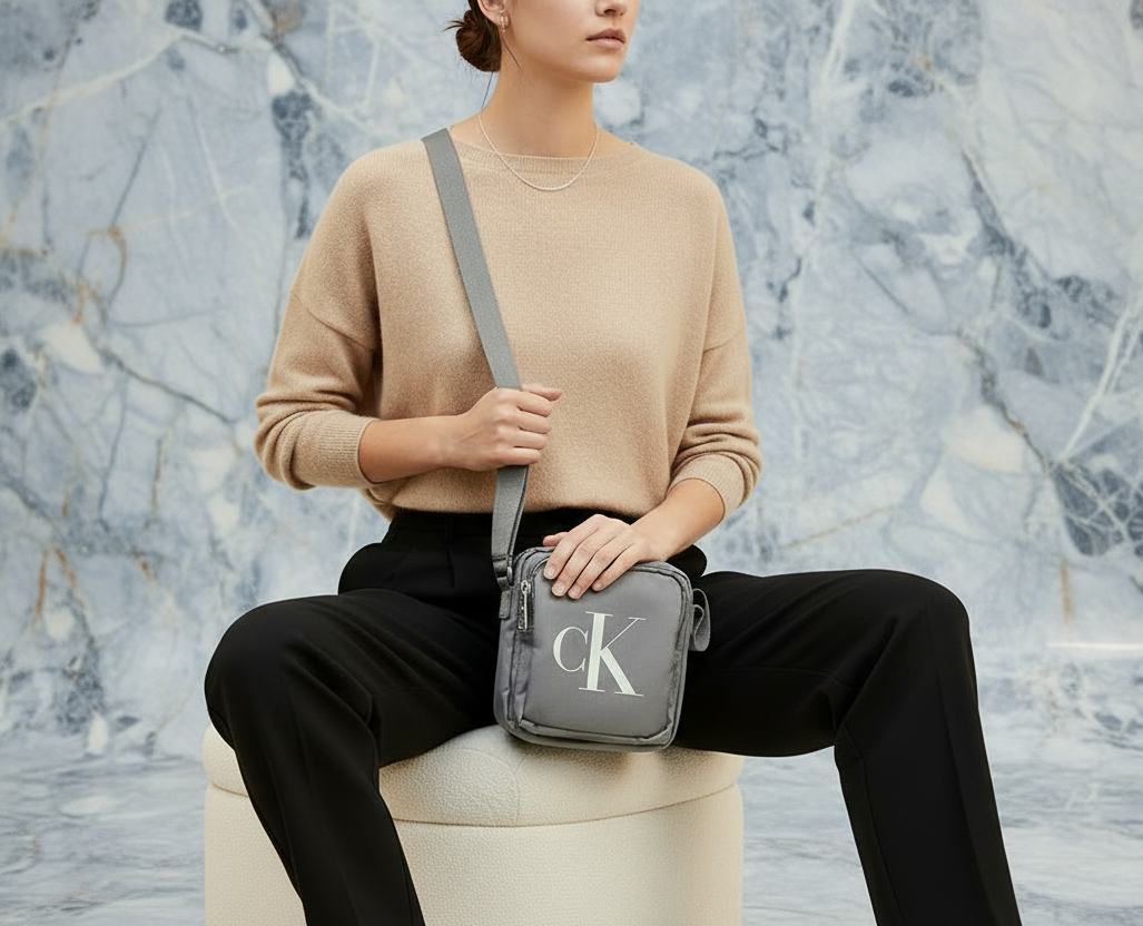 CALVIN KLEIN SPORT ESSENTIAL CAMERA BAG 17 - GRAY