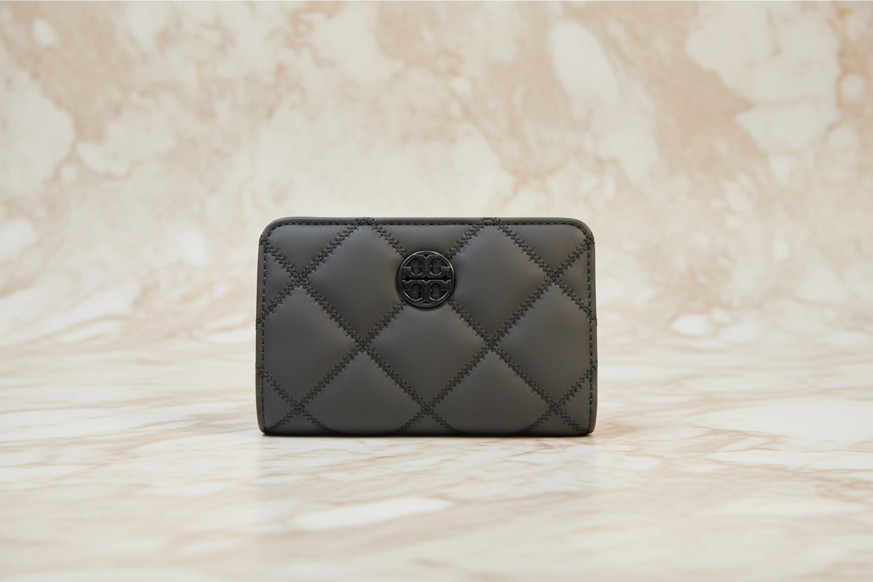 TORY BURCH QUILTED WILLA MATTE MEDIUM FLAP WALLET