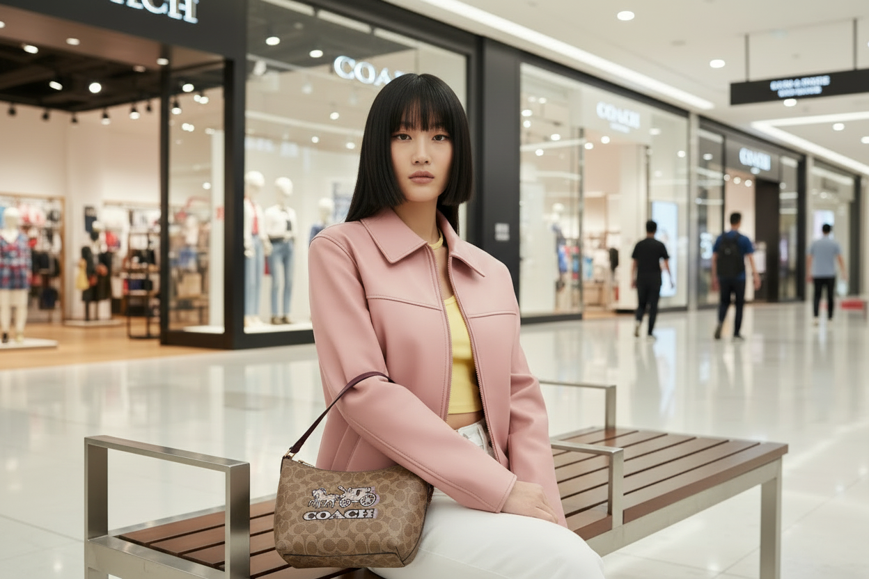 حقيبة كتف/حقيبة كروس بودي من كوتش بايتون بنقشة الحصان والعربة المميزة