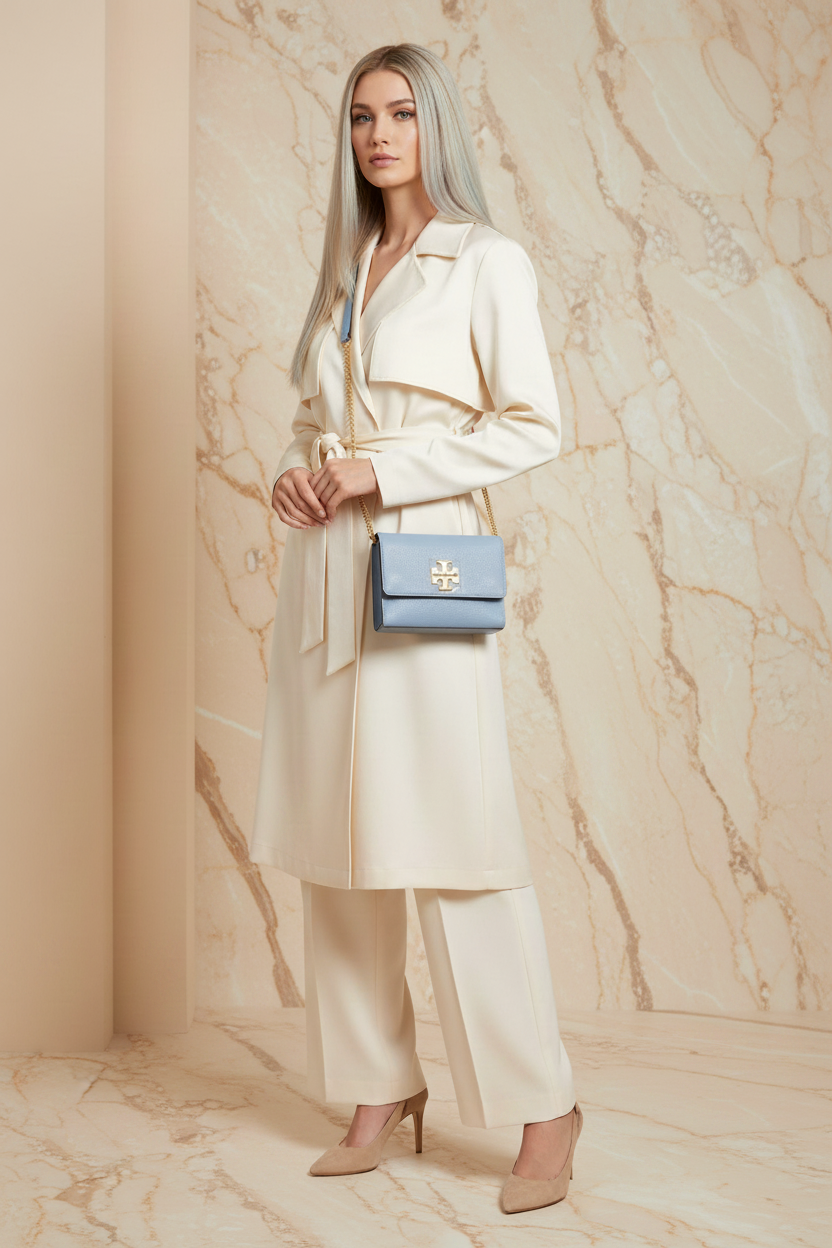 TORY BURCH BRITTEN CONVERTIBLE FLAP CLUTCH / CROSSBODY