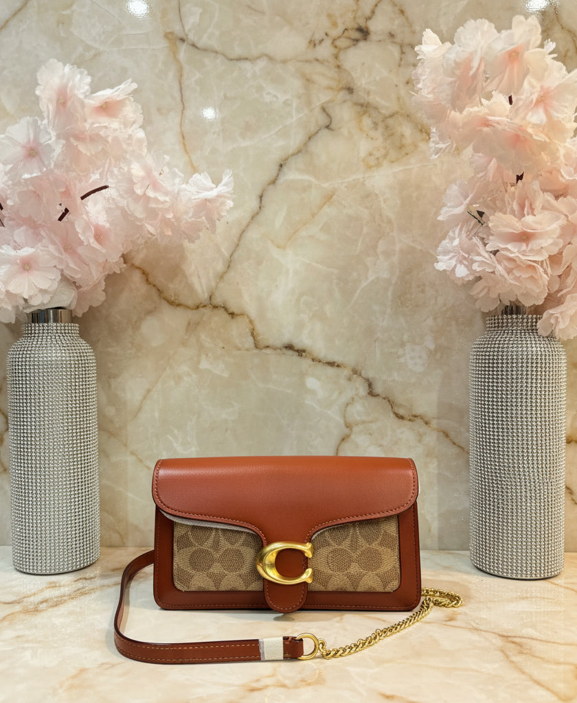 Coach Tabby Chain Clutch In Signature Canvas 21