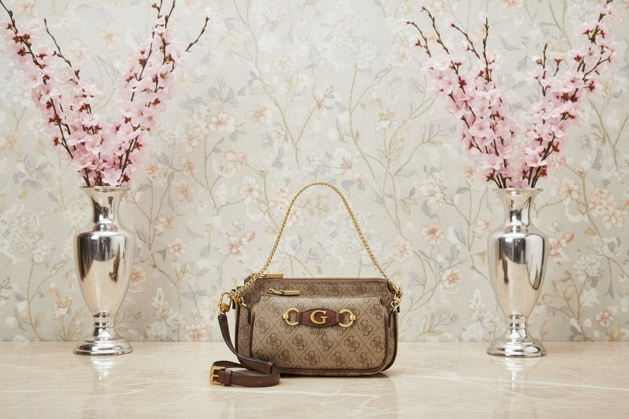 GUESS IZZY DOUBLE POUCH CROSSBODY