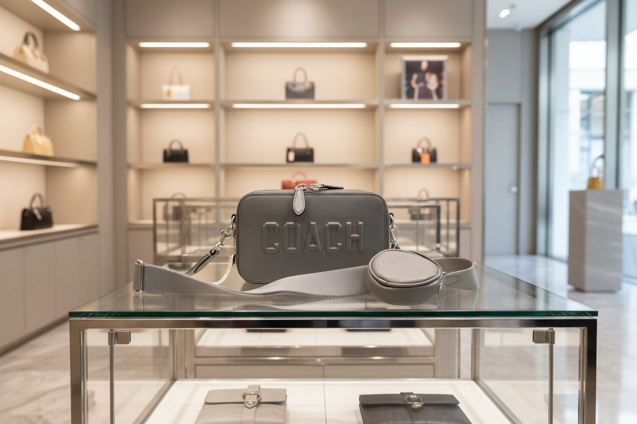 حقيبة كروسبودي رفيعة من كوتش تشارتر - رمادي