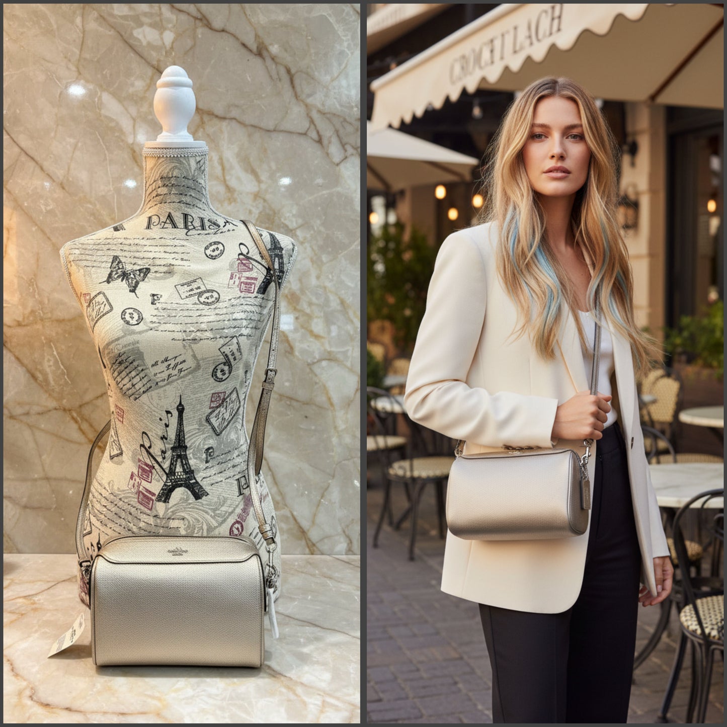 COACH BENETTE MICRO - PLATINUM GOLD