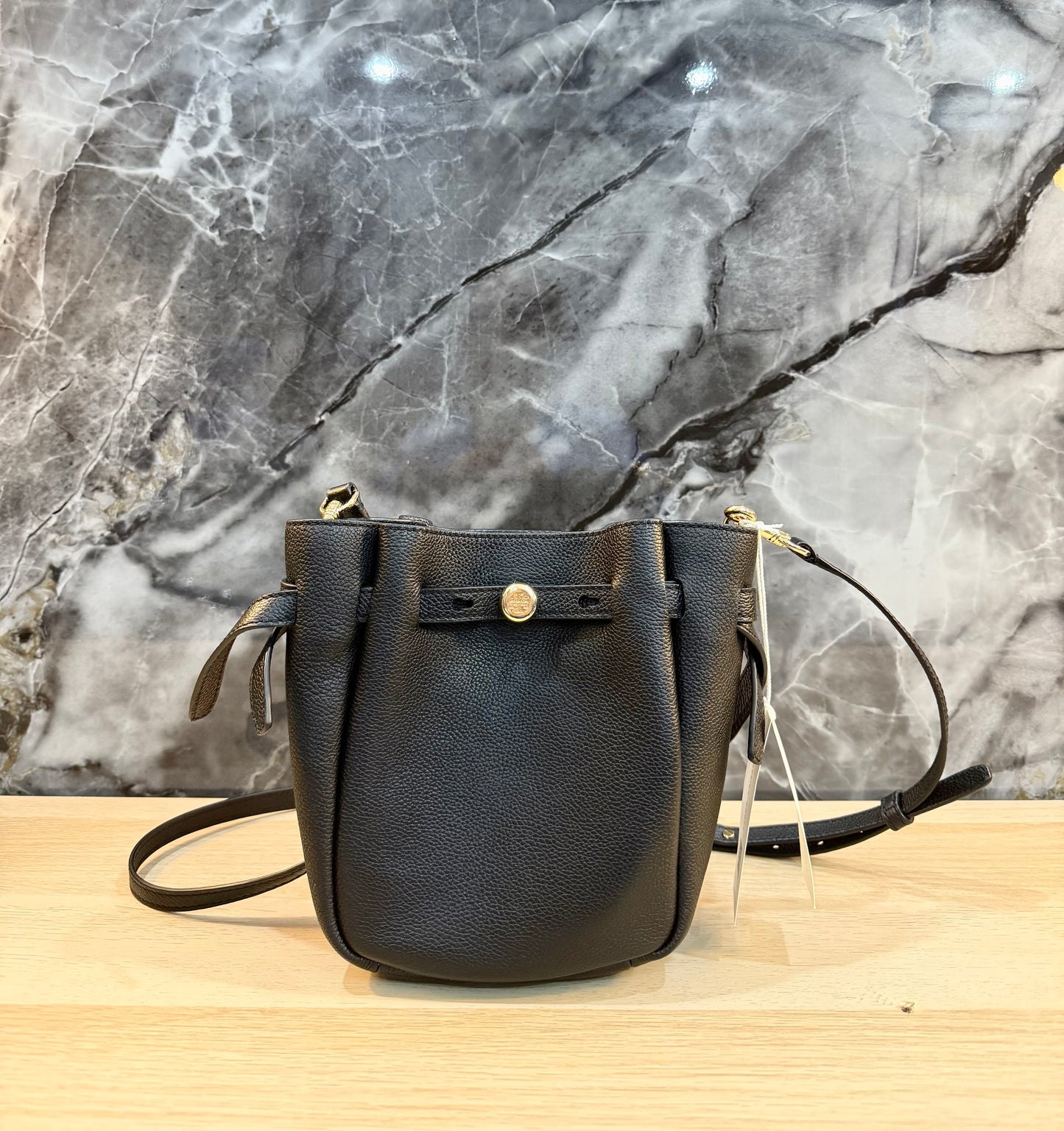 TORY BURCH MINI ROMY CROSSBODY - BLACK