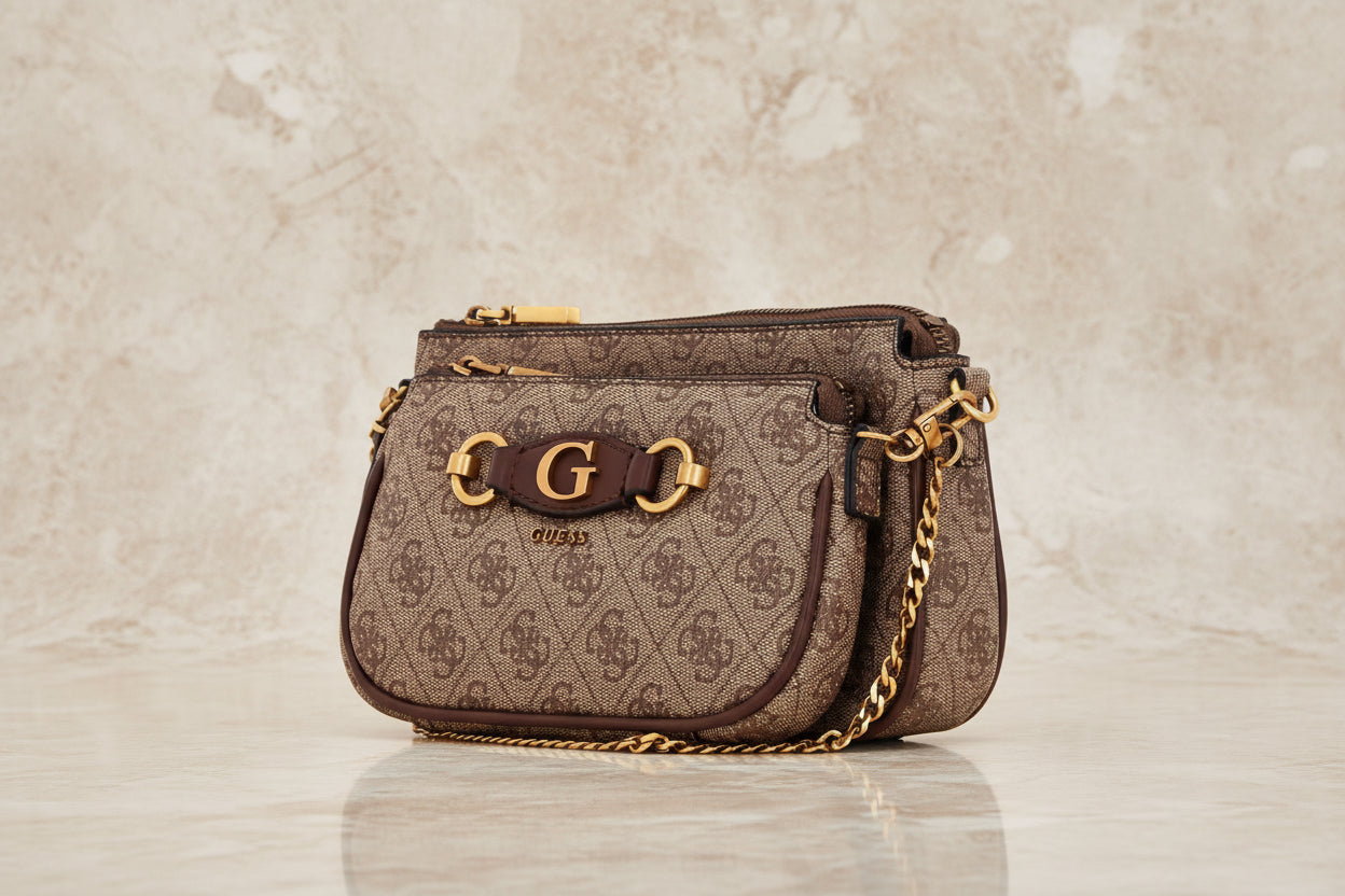 GUESS IZZY DOUBLE POUCH CROSSBODY