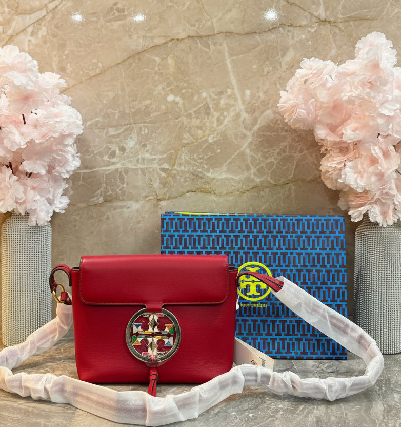 TORY BURCH MILLER STAINED GLASS LEATHER CROSSBODY