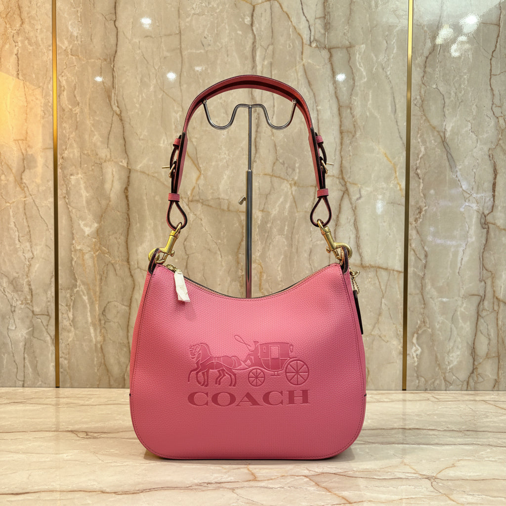 SALE‼️‼️COACH JES HOBO SHOULDER BAG - ROUGE/SILVER