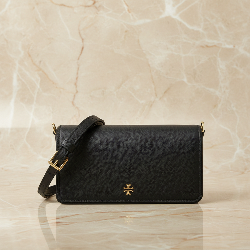 TORY BURCH EMERSON CROSSBODY -  BLACK