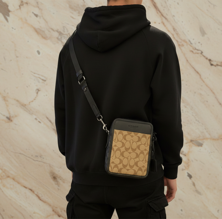 COACH SULLIVAN CROSSBODY SIGNATURE BROWN/BLACK