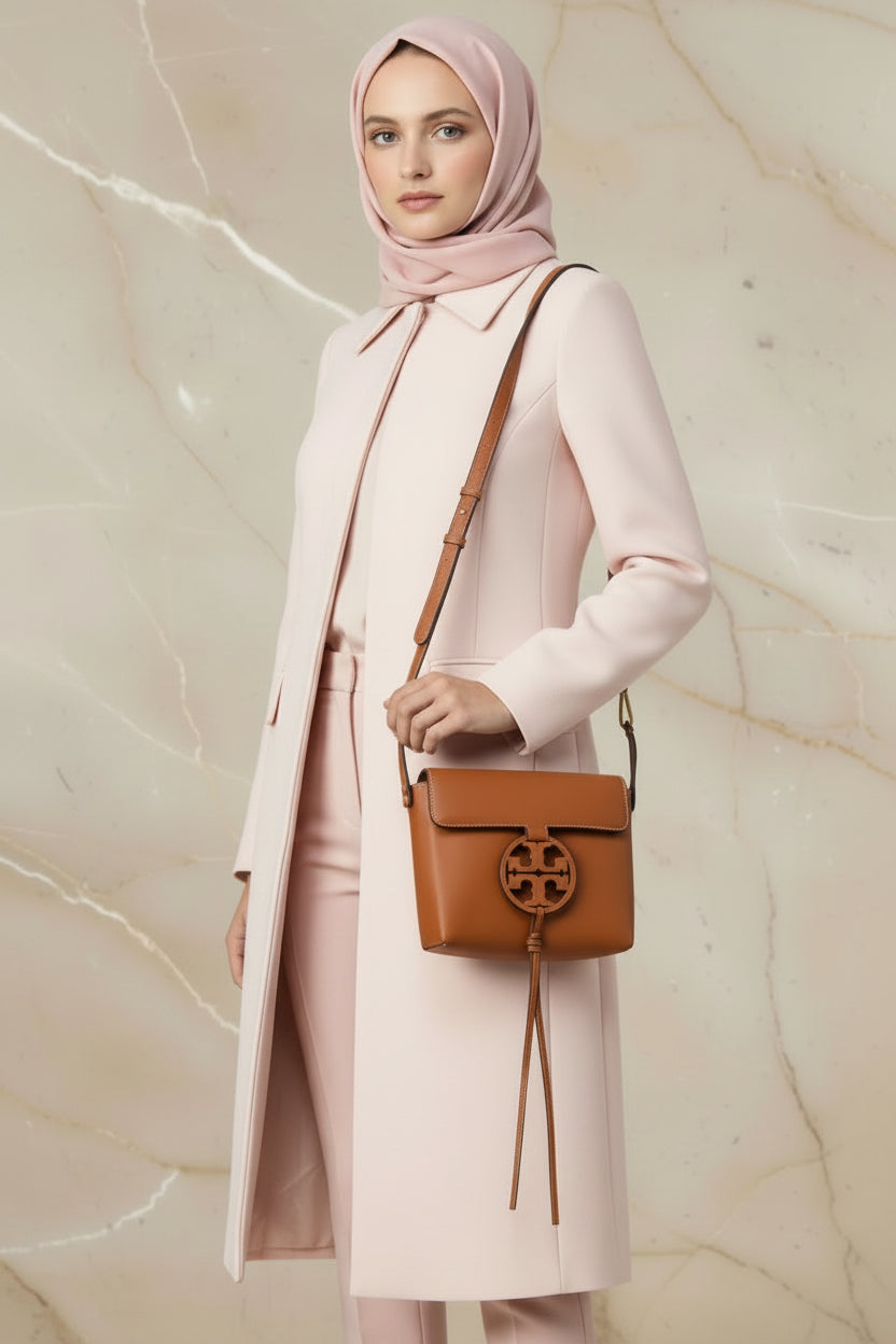 TORY BURCH MILLER CROSSBODY -  BROWN
