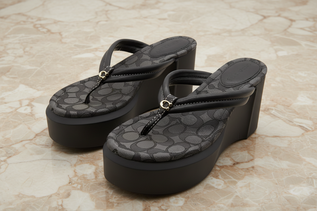 COACH WEDGE SANDALS