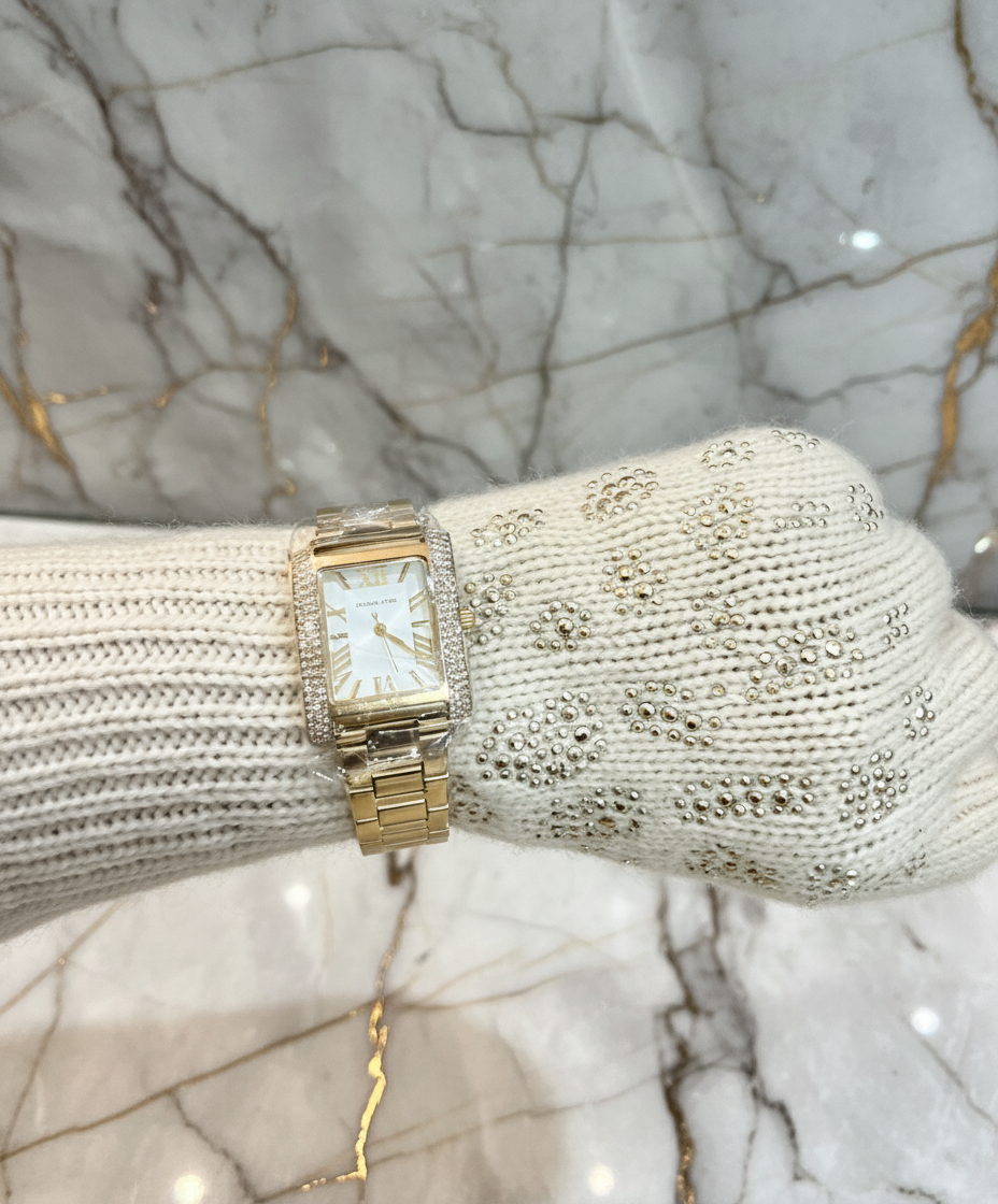 ساعة مايكل كورس إيمري ذهبية اللون - صغيرة مستطيلة