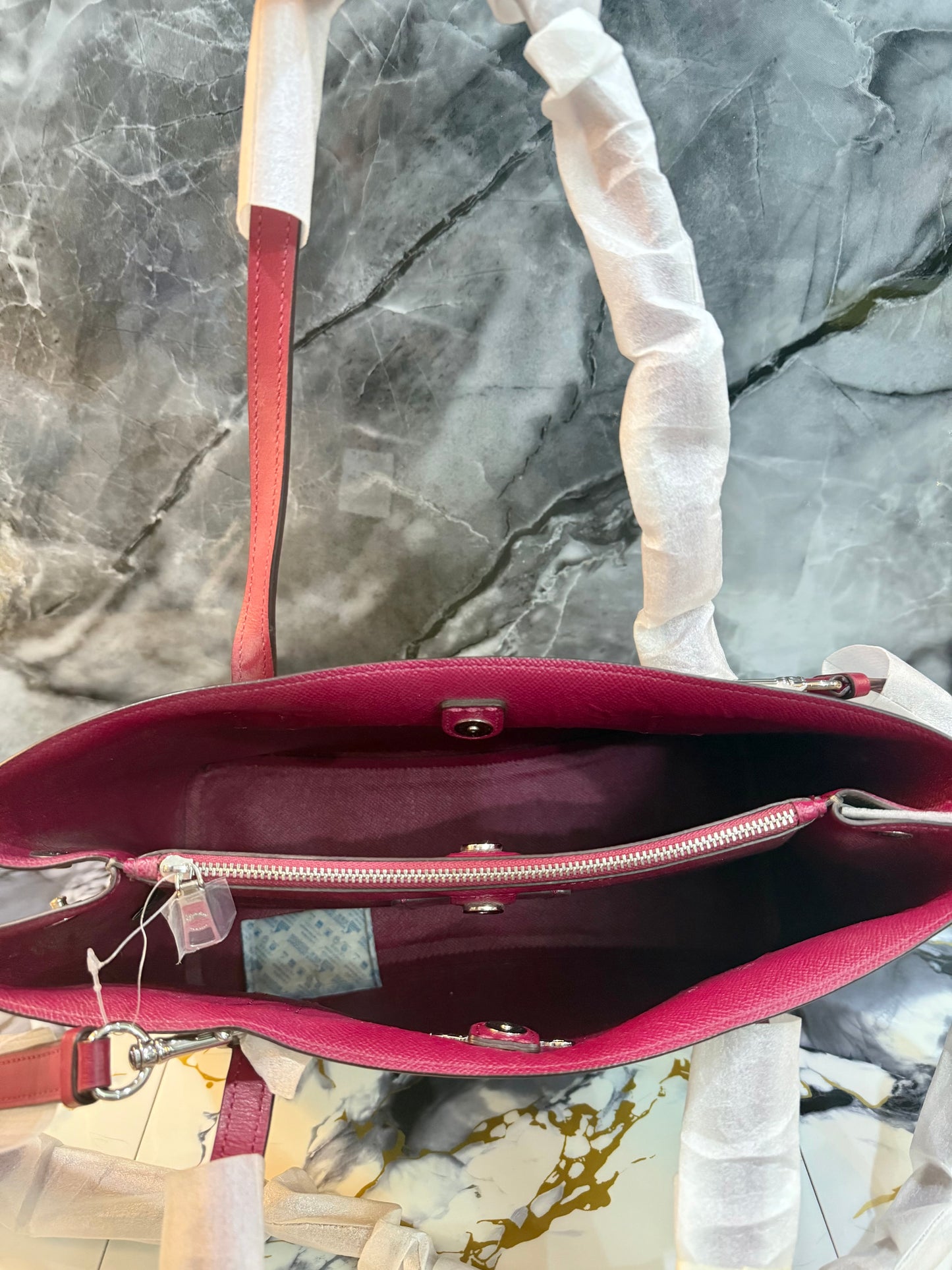 COACH AVENUE CARRYALL IN SIGNATURE BROWN/PINK