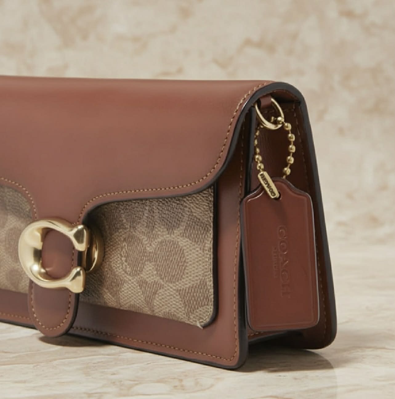 Coach Tabby Chain Clutch In Signature Canvas 21