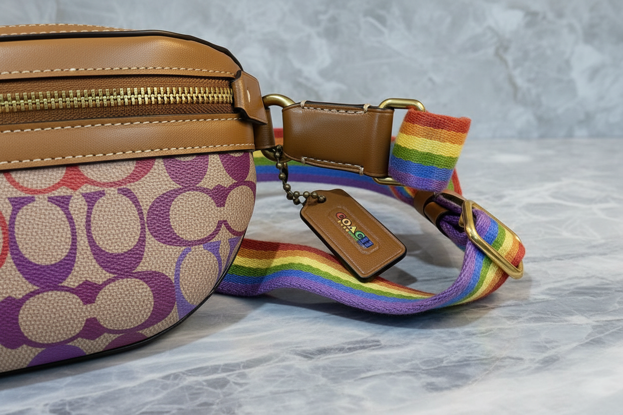 COACH BETHANY WAISTPACK/BELTBAG/BODYBAG - IN RAINBOW SIGNATURE - MISSING PRICE TAG