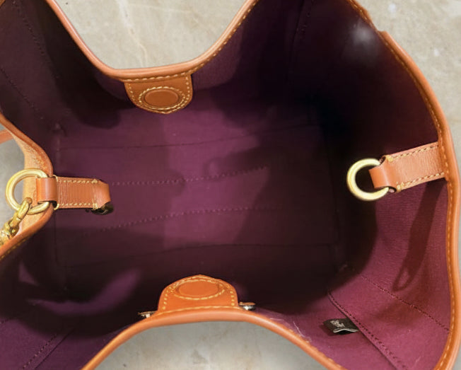 COACH HADLEY HOBO 21 - SIGNATURE CANVAS TAN RUST