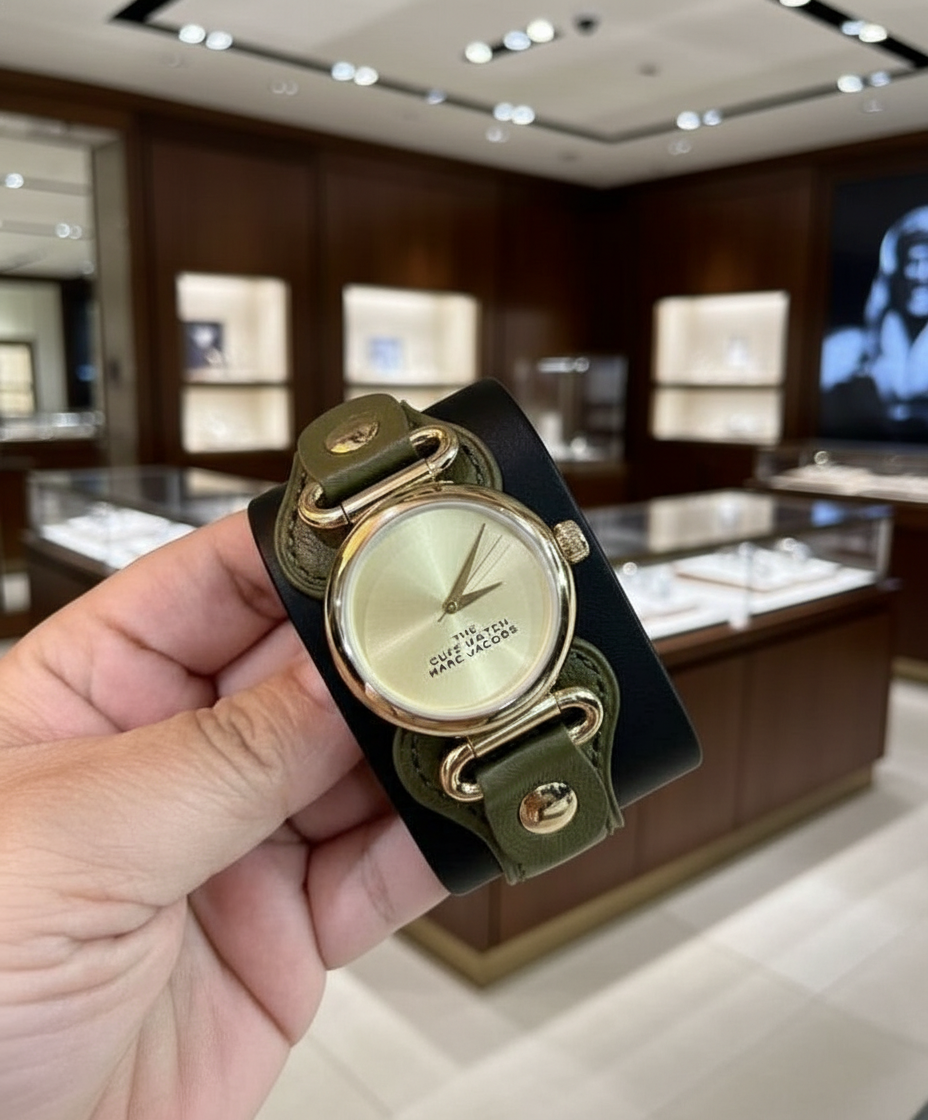MARC JACOBS CUFF LEATHER WATCH