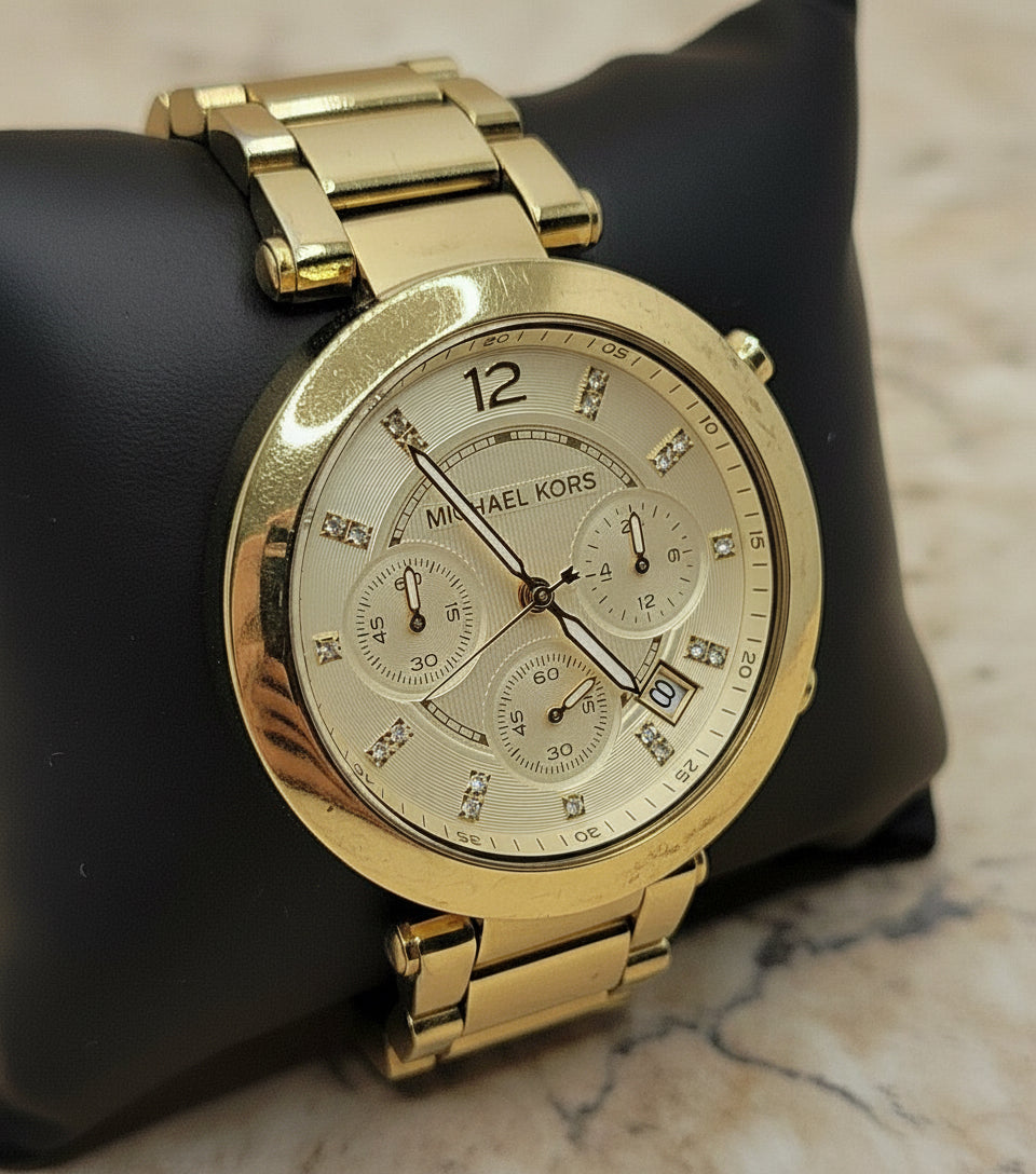 MICHAEL KORS PARKER CHRONOGRAPH WATCH - GOLD TONE