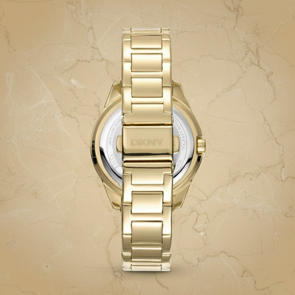 DKNY GLITZ GOLD WATCH
