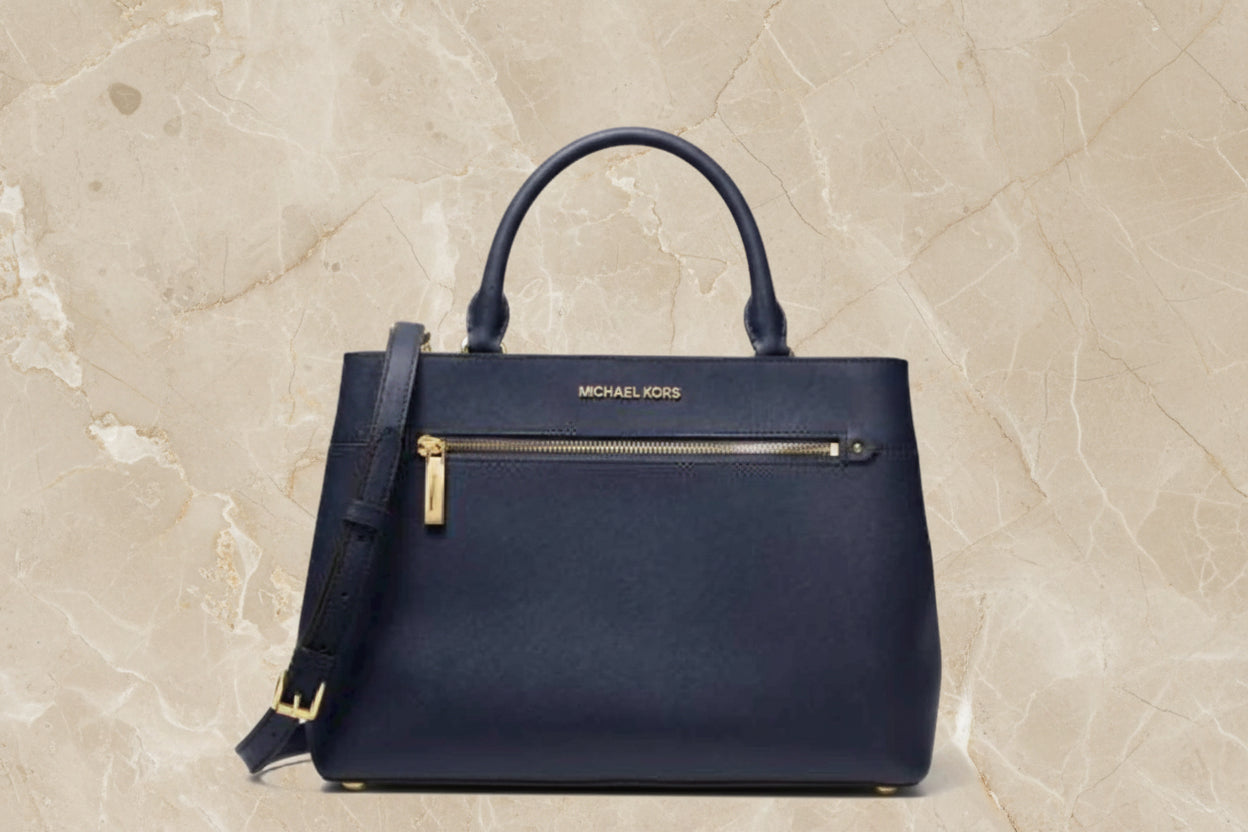 MICHAEL KORS HAILEE LARGE SAFFIANO LEATHER SATCHEL