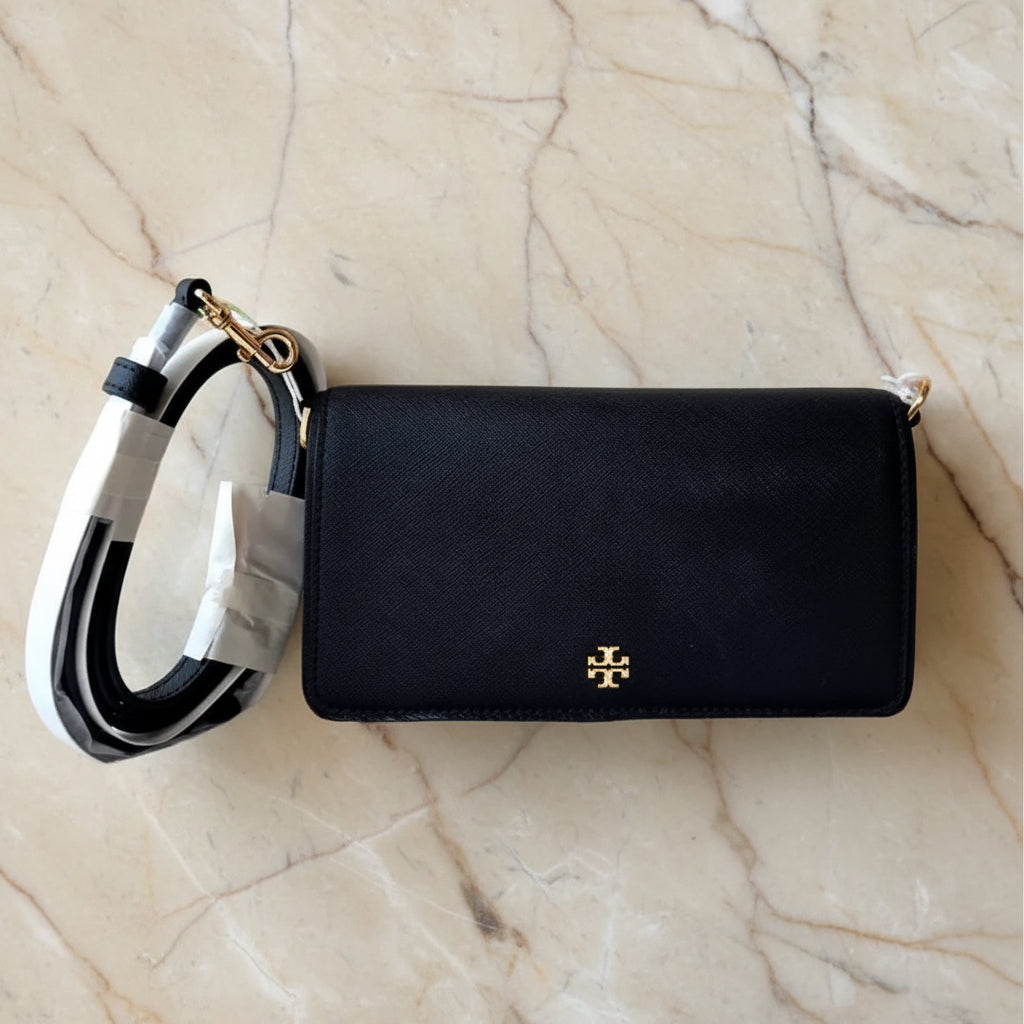 TORY BURCH EMERSON CROSSBODY -  BLACK