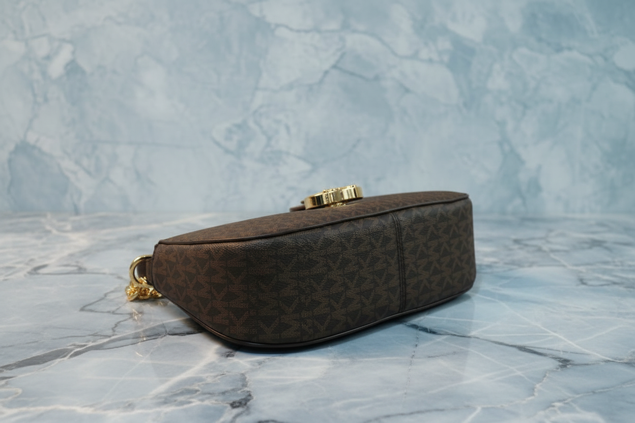 MICHAEL KORS CARMEN LEATHER POUCHETTE SHOULDER BAG ONLY