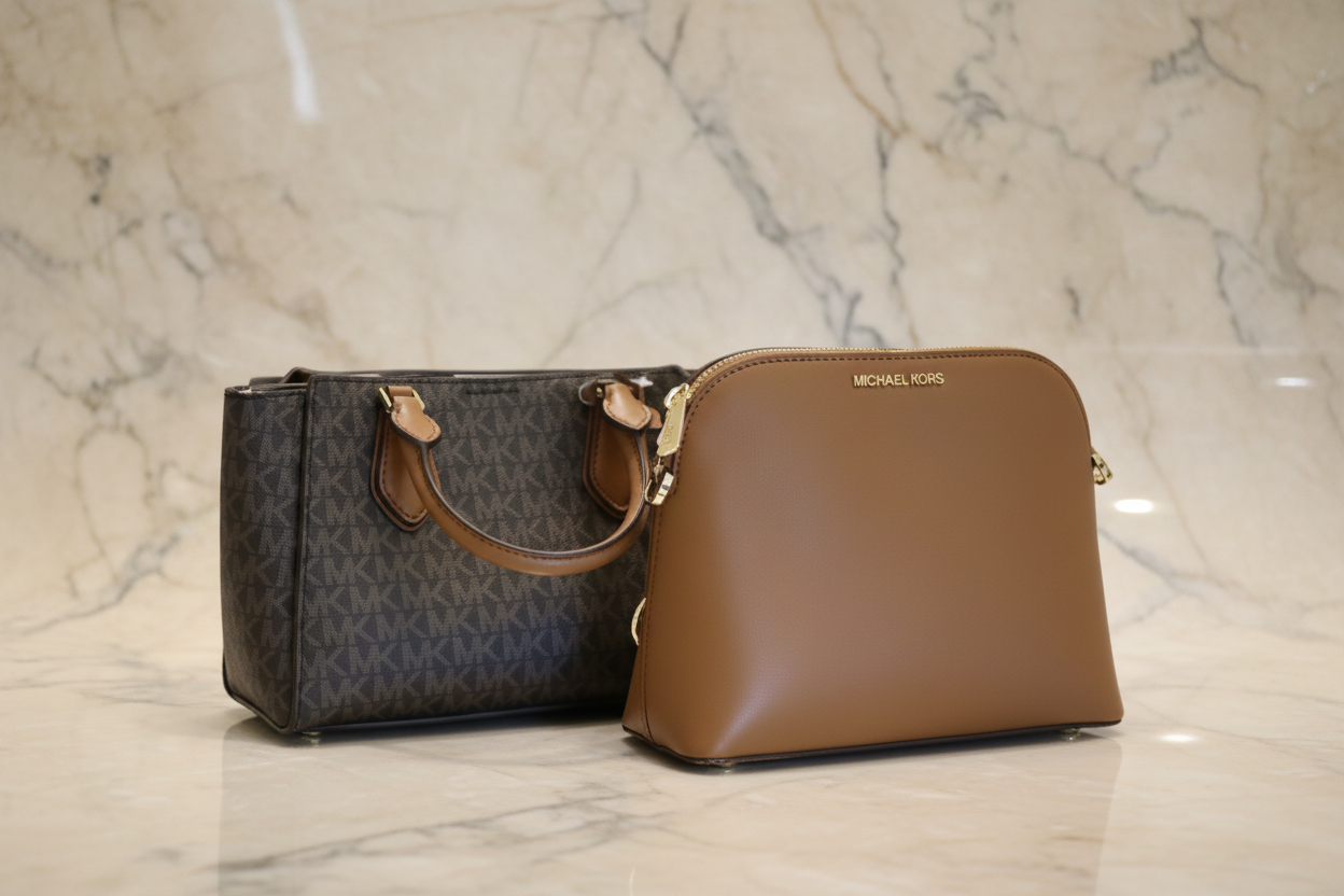 MICHAEL KORS SMALL DARIA 3 in 1 SATCHEL -  BROWN ACORN