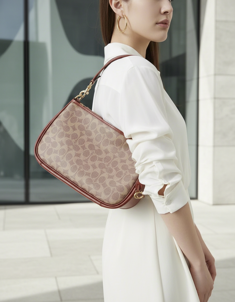 COACH CARY SHOULDER BAG/CROSSBODY BAG IN SIGNATURE CANVAS
