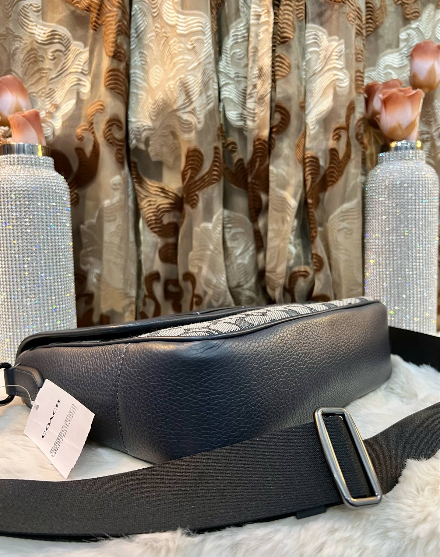 COACH SPRINT MAP BAG 25 SIGNATURE JACQUARD BLUE