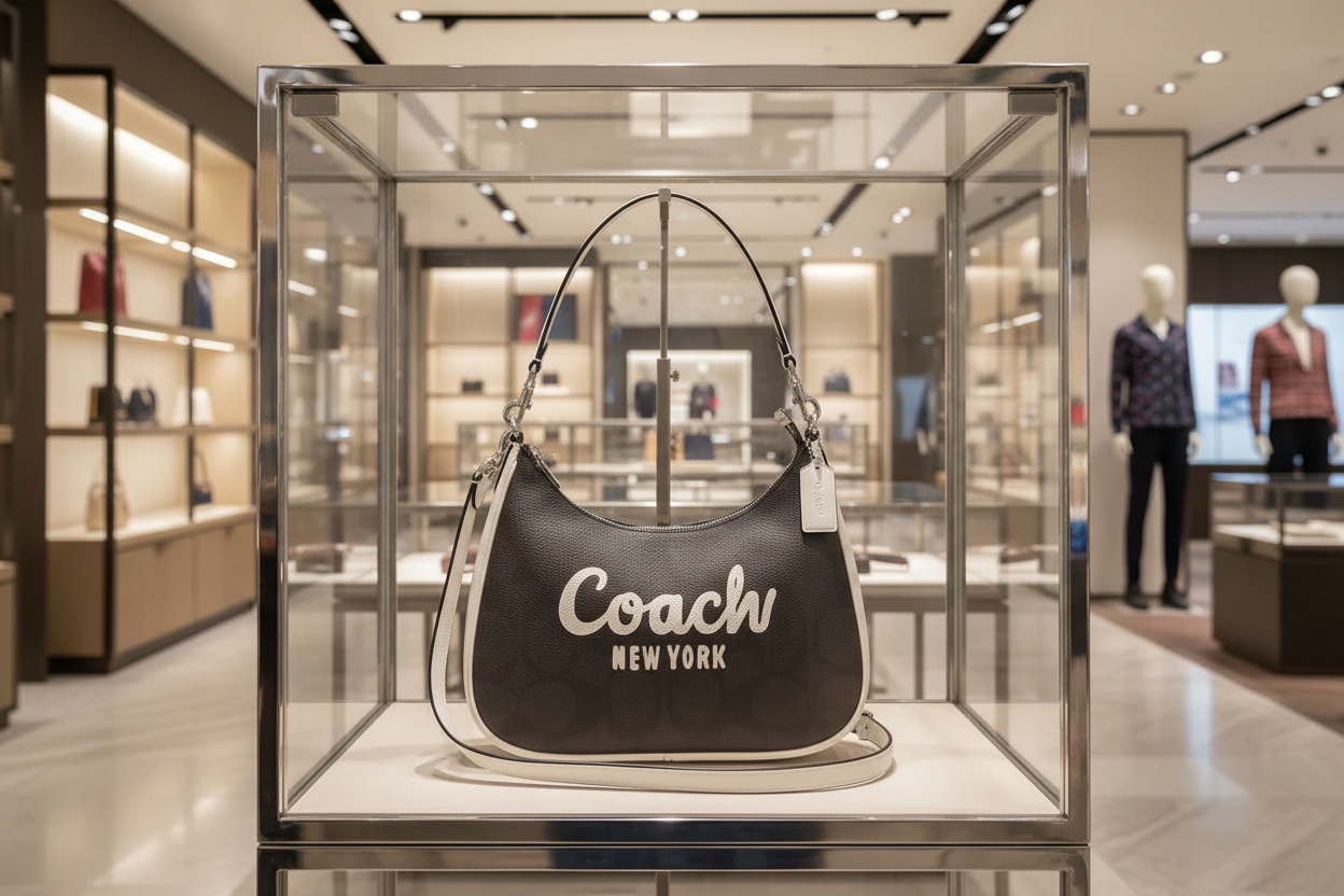 حقيبة كتف/حقيبة كروس بودي من كوتش سكريبت تيري هوبو - متوسطة الحجم