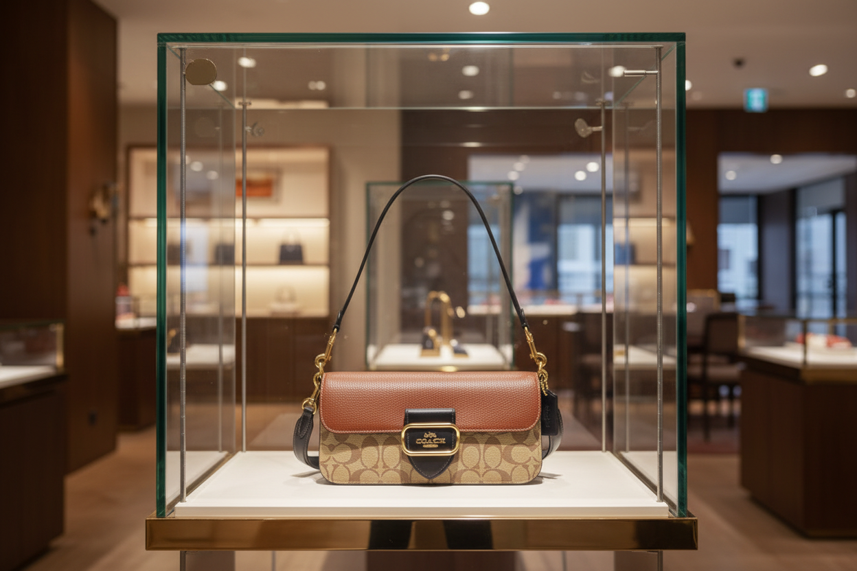 حقيبة كتف/حقيبة كروس بودي من كوتش مورغان بتصميم متعدد الألوان - كاكي متعدد