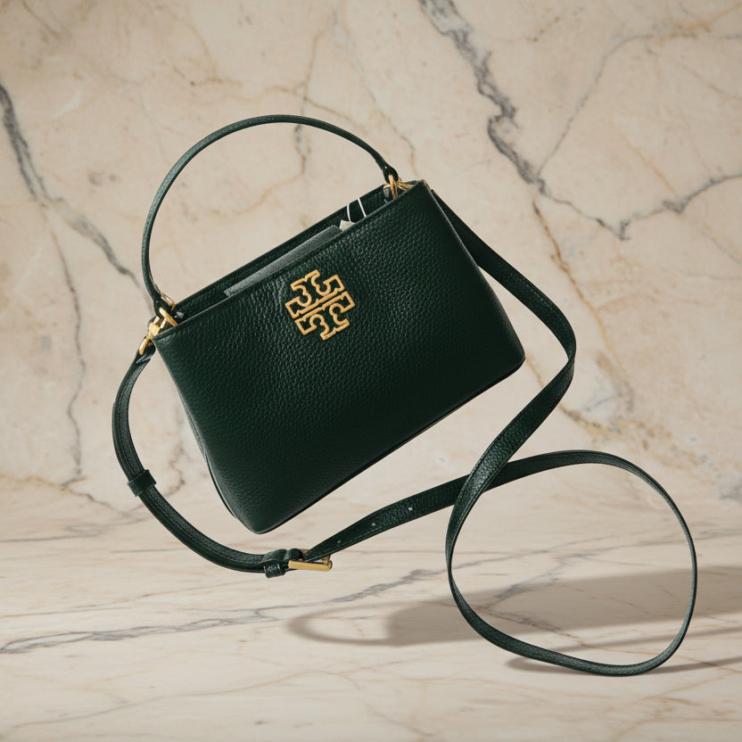 TORY BURCH MICRO BRITTEN SATCHEL - BLACK