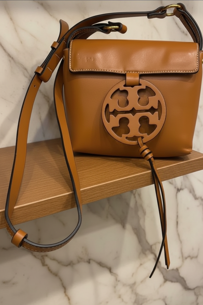 TORY BURCH MILLER CROSSBODY -  BROWN