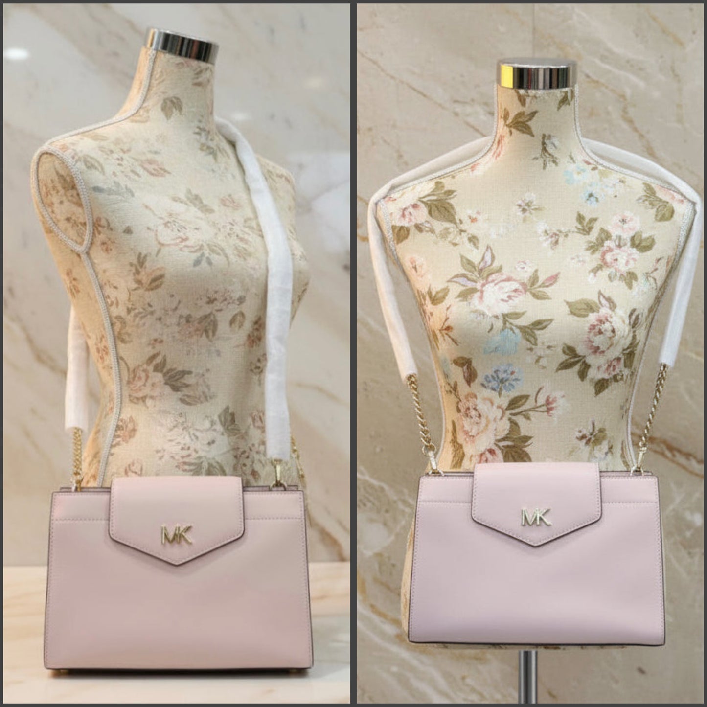 MICHAEL KORS MOTT SMALL CLUTCH/CROSSBODY - BLOSSOM PINK